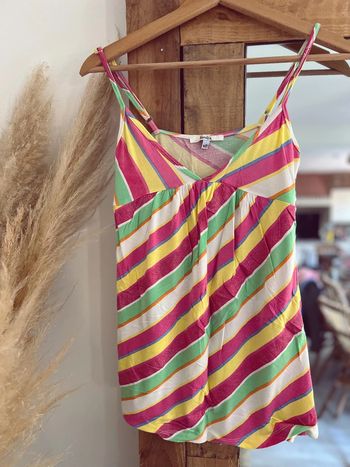 Débardeur à rayures multicolores femme
