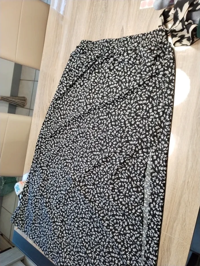 Jupe longue fendue été taille élastique