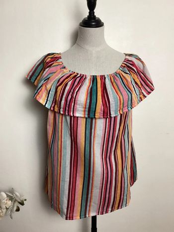 Blouse à rayures multicolores Made in Italy 36