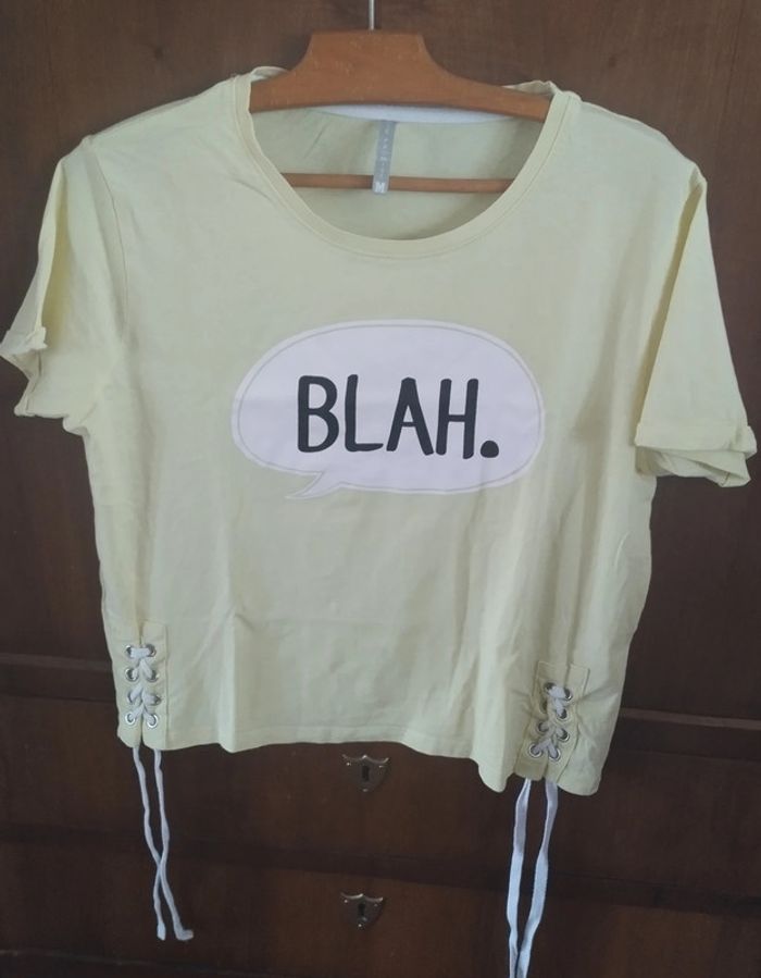 ⭐ T-shirt - MC - jaune - Taille 38 - Chose promise ⭐