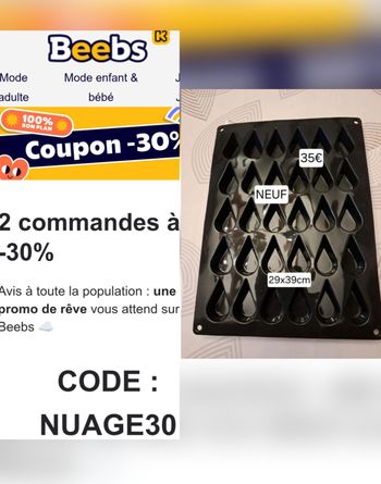 Moule de cuisson en silicone NEUF 