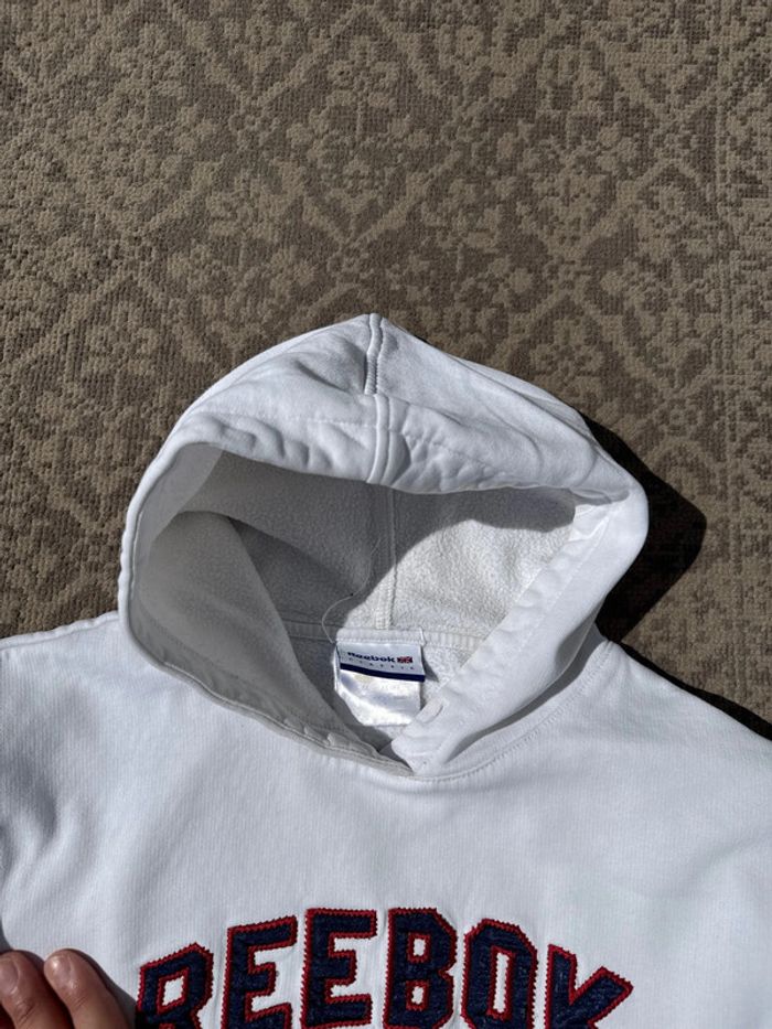 Sweat à capuche blanc Reebok Classic avec logo brodé - Femme - photo numéro 5