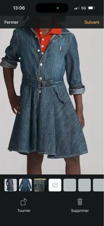 Robe jean Ralph Lauren taille 16 ans 