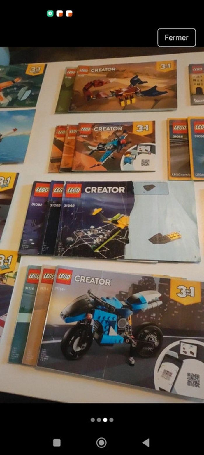 Lot de 11 notices Lego creator - photo numéro 3