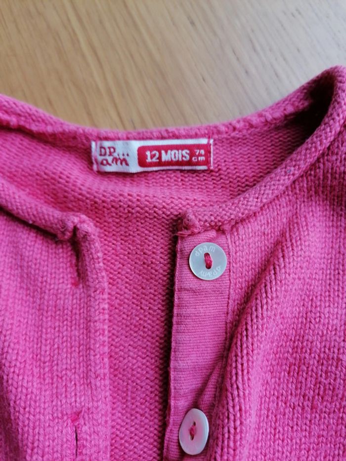 Gilet Dpam corail 12 mois 74 cm - photo numéro 2
