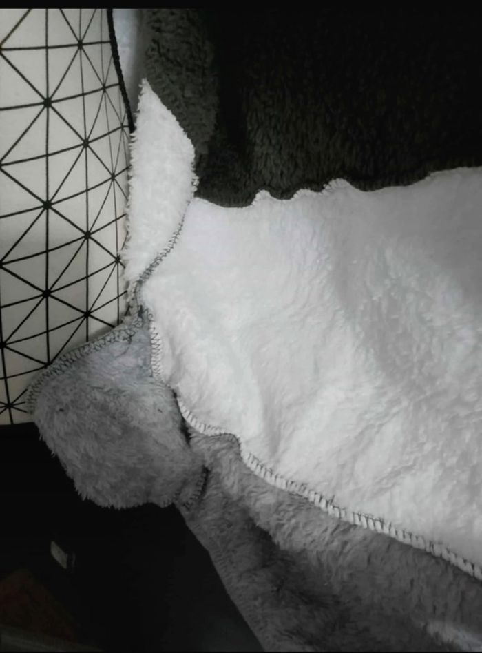 Veste Oversize à Capuche Femme Grande Taille 58 – Patchwork Gris & Blanc, Doublée Polaire, Chaude & Tendance ❄️ - photo numéro 7