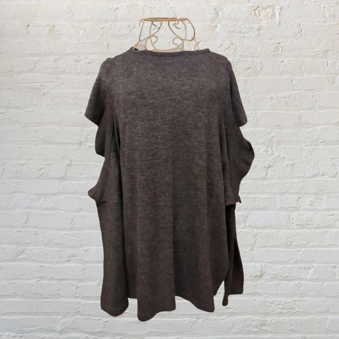 Magnifique pull à volants gris Zara Taille L - photo numéro 3