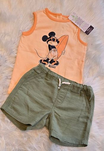 (Neufs non portés) 💙🥰 superbe ensemble debardeur et short 2ans/ 36mois garçon 💙🥰