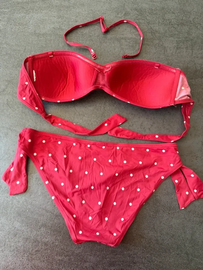 Maillot de bain femme 2 pièces à pois – Taille 38 - photo numéro 2