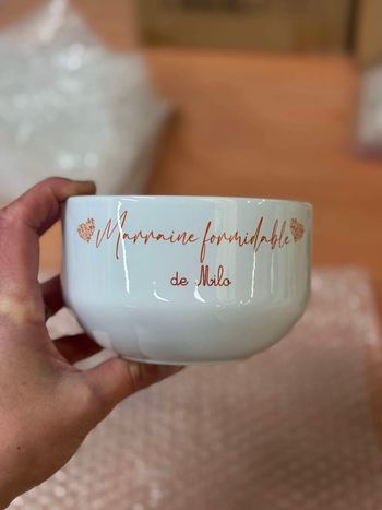 Bols marraine personnalisé cadeau Noël