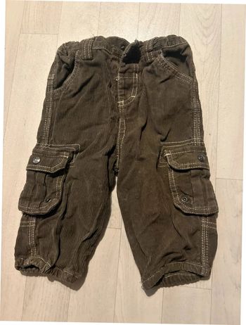 Pantalon velours kaki tout compte fait 12 mois très bon état