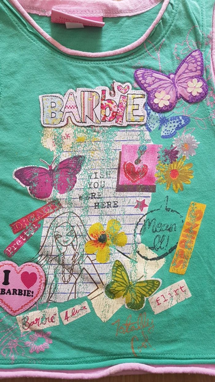 Débardeur Barbie 5 ans avec sequins et paillettes - photo numéro 4