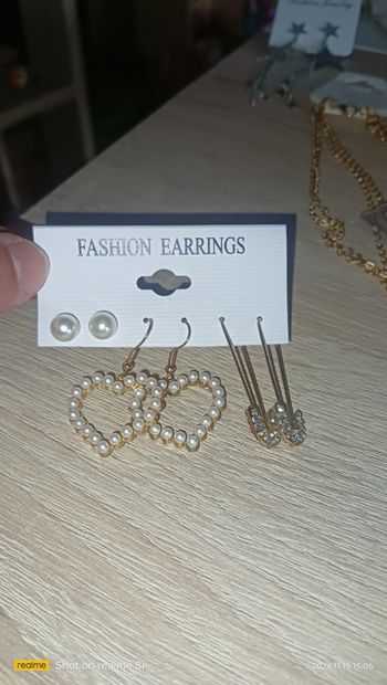 lot de 3 paires de boucles d'oreilles