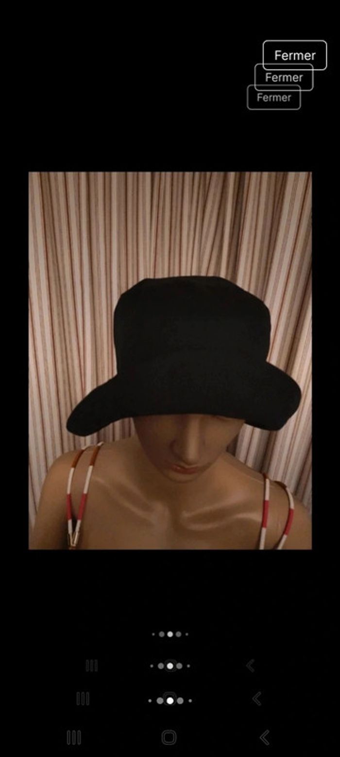 Jolie Chapeau femme noir Andres taille M 58cm - photo numéro 8