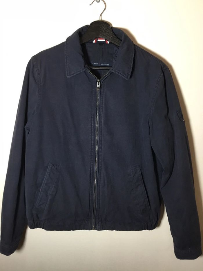 Veste Harrington pour homme Tommy Hilfiger bleu marine taille XS 075