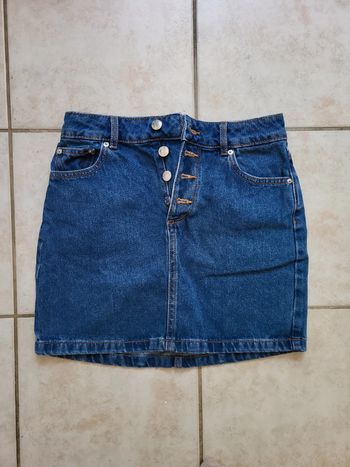 Jupe en jean bleu foncé
