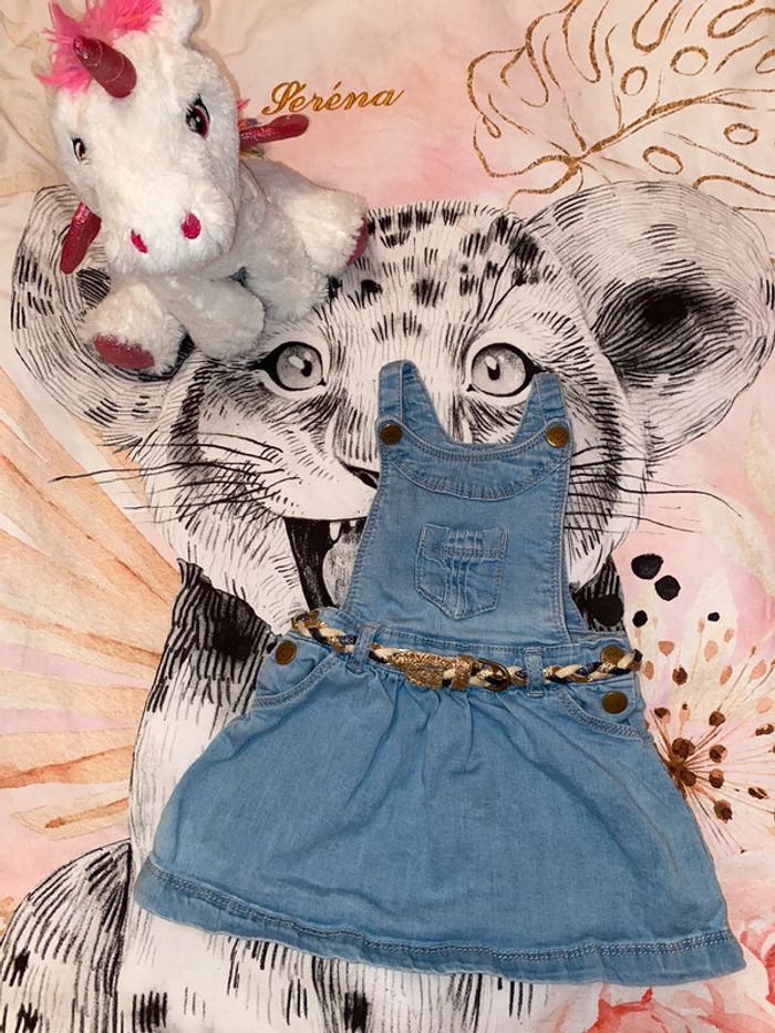 Robe en jeans, taille 12 mois, marque Tape à l’œil.