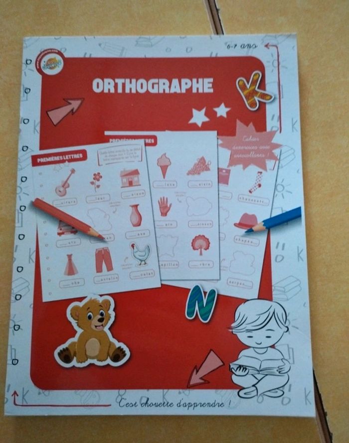 Cahier d'apprentissage de l'orthographe