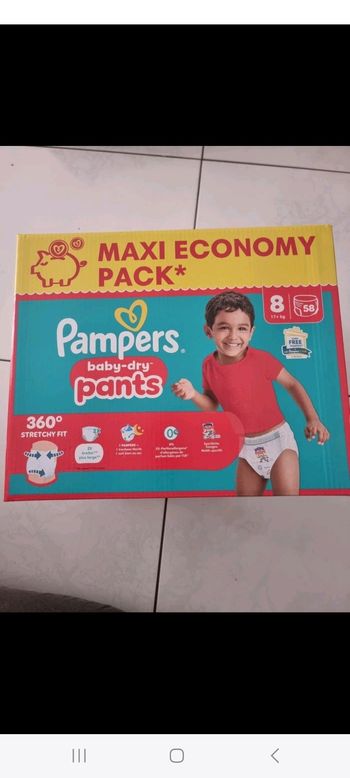 58 pants taille 8 pampers