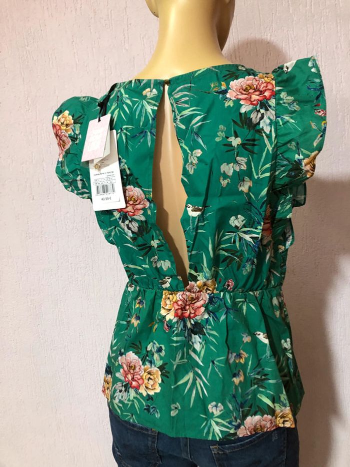Top vert à motifs tropicaux Naf Naf - n e u f - photo numéro 4