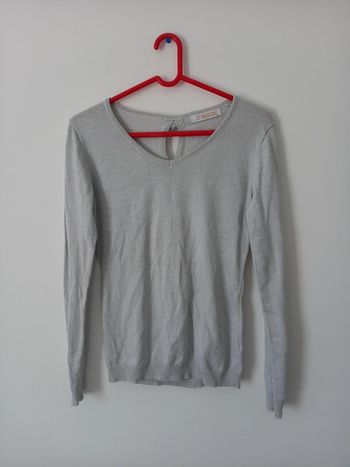 Pull blanc irisé