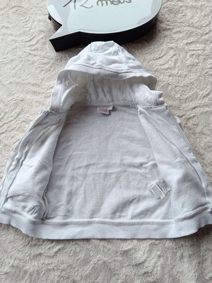 Gilet zippé veste avec capuche Garçon 12 mois Mickey Disney Baby 100% coton - photo numéro 7