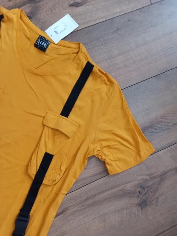 Tee shirt jaune pour homme L Oversize - photo numéro 2