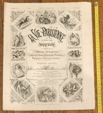 Rare ancien journal La vie parisienne 1887 N°16 vintage