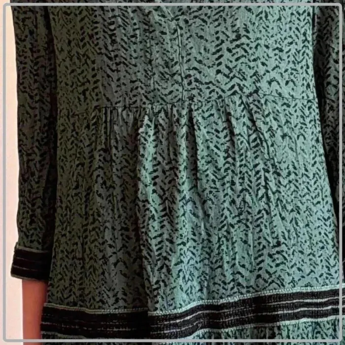 Tunique verte manque 3/4 taille 34 marque see u soon - photo numéro 2