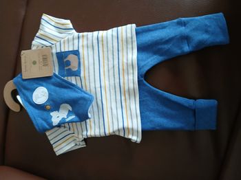 ensemble tee shirt pantalon 3 pieces 0/3 mois