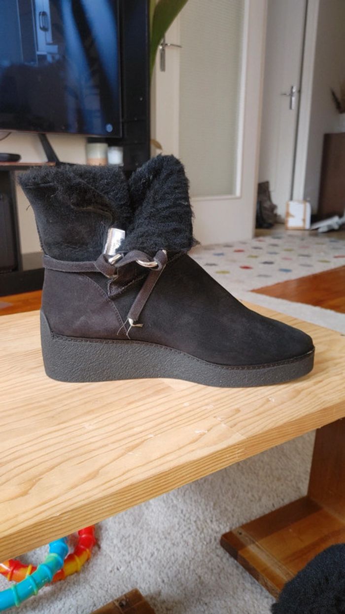 Boots bottine fourré véritable nubuk daim - photo numéro 18