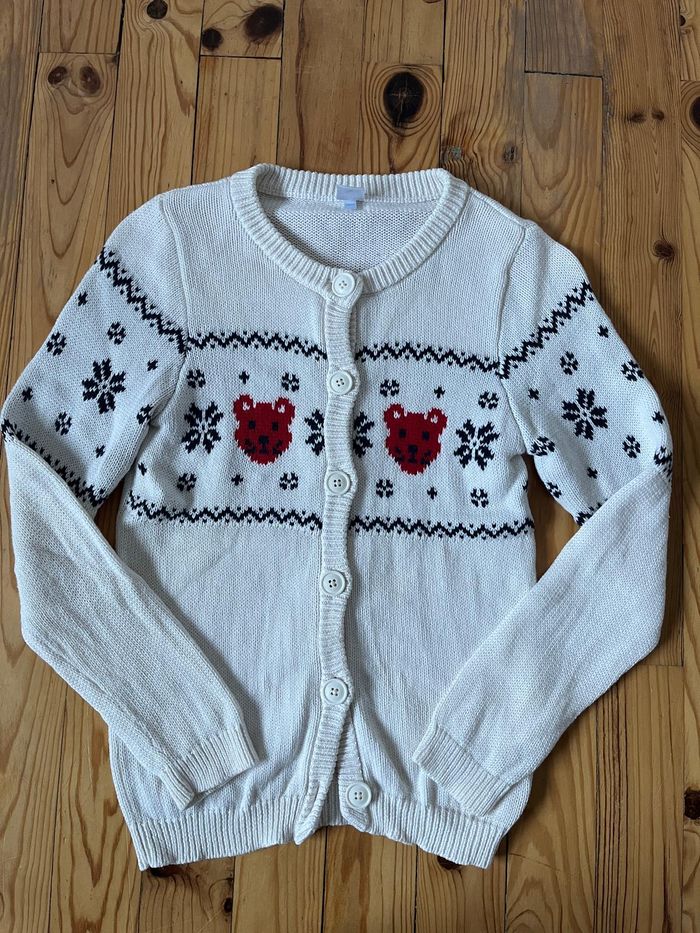 Gilet crème Petit Bateau 8 ans - photo numéro 1