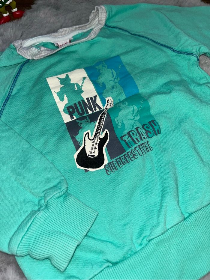 Pull bleu turquoise - 5 ans - U essentiel - photo numéro 2