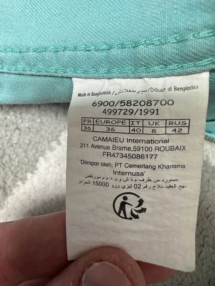 Veste en jean Camaïeu Taille 36 - photo numéro 4