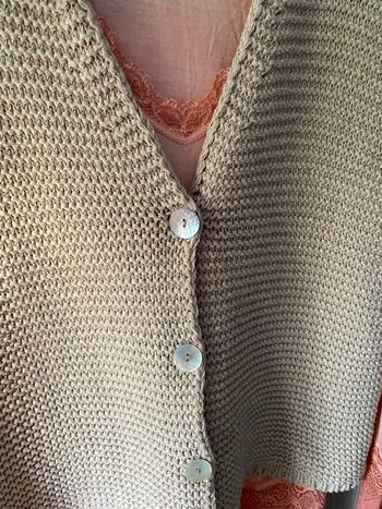 Gilet sans manches beige coton