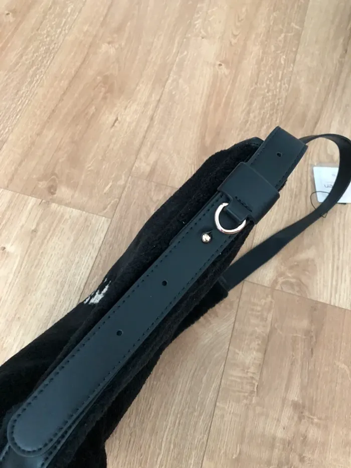 Sac bandoulière tote noir et blanc Rive Gauche - photo numéro 5