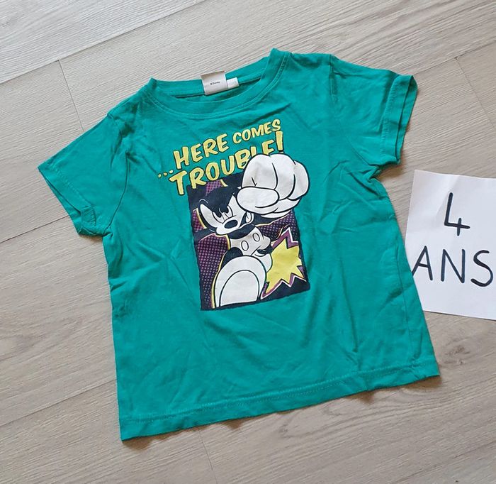 Maillot t-shirt manches courtes 4ans garçon Mickey