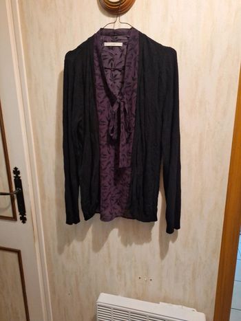 Chemisier noir et violet george 40