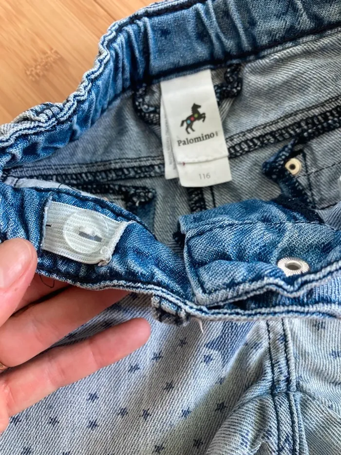 6 ans - Lot de 2 shorty en jeans imprimé funy et sympa - photo numéro 3