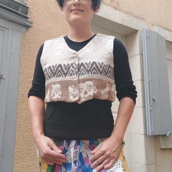 Joli gilet sans manches Vintage pour L