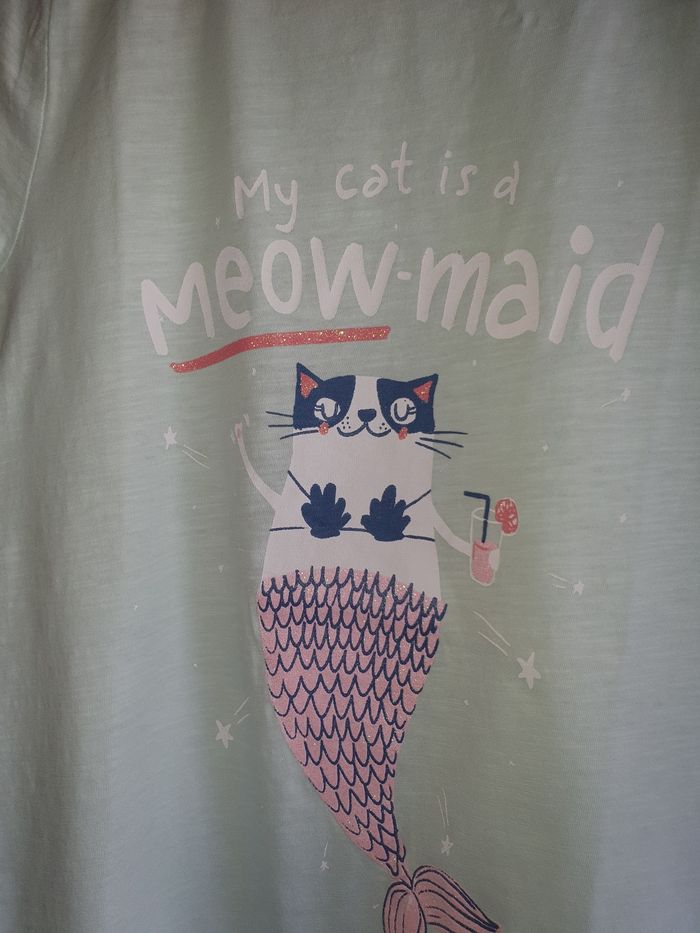 tee shirt vert bleu très clair - photo numéro 3