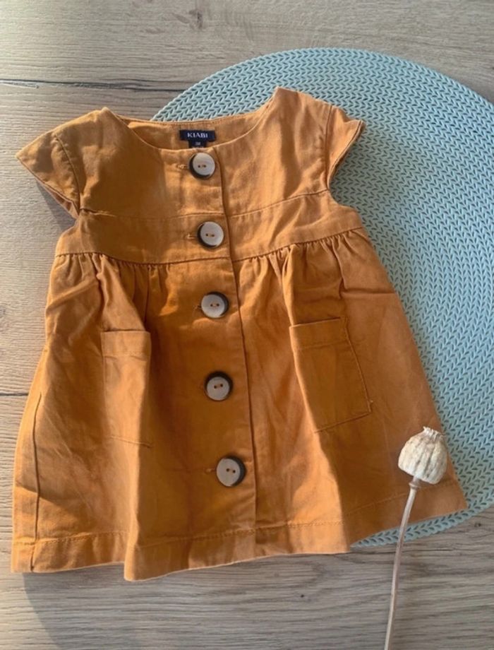 Belle Robe bebe jaune moutarde - kiabi - 3mois - photo numéro 2