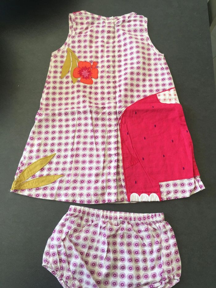Ensemble lot robe + bloomer DPAM 18 24 mois - photo numéro 3