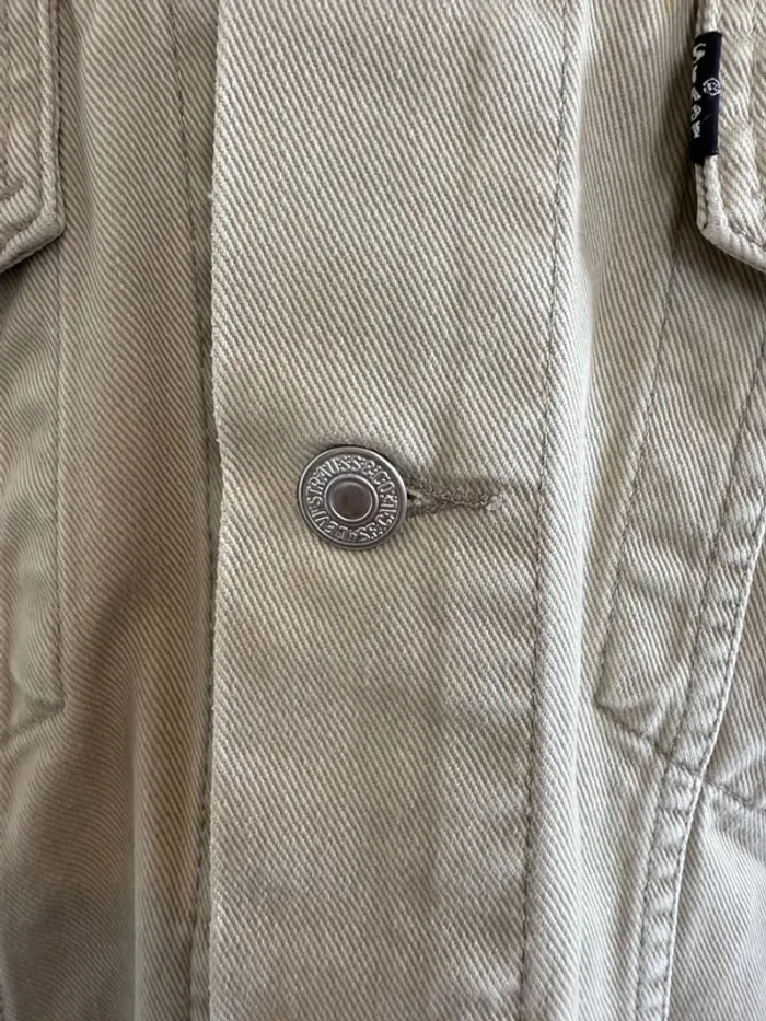 Veste en jeans Levi's beige homme vintage années 90 taille L très bon état - photo numéro 11