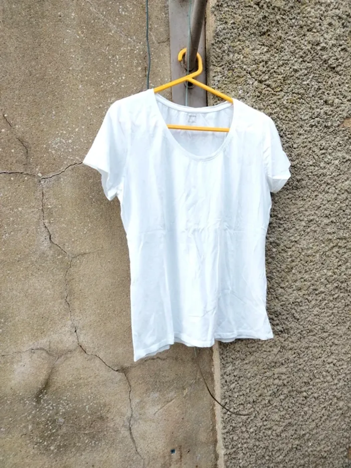 T-shirt unis blanc Kiabi taille L