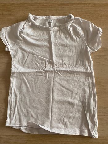 T-shirt blanc uni Kiabi 8 ans mixte fille garçon