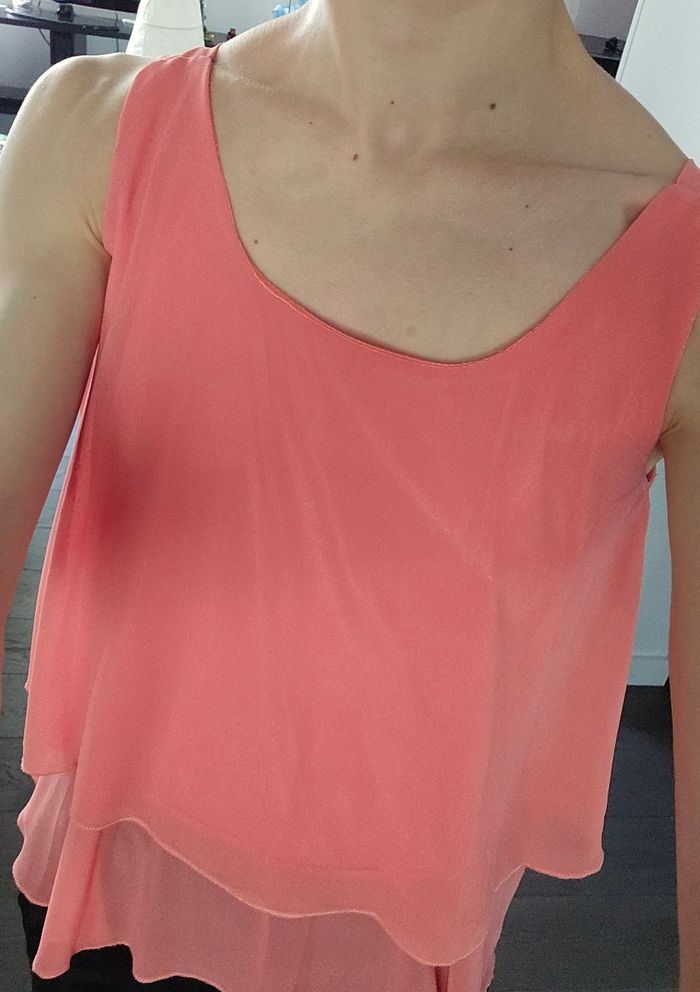 Top sans manche rose - Taille unique - photo numéro 3