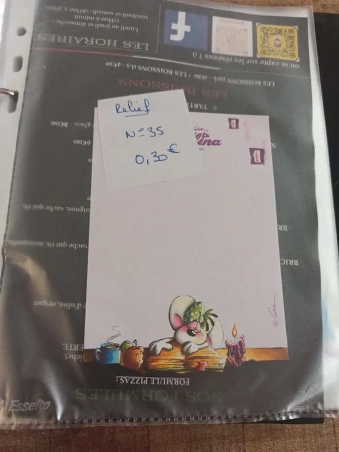 Feuille Diddl relief 35 0,30€