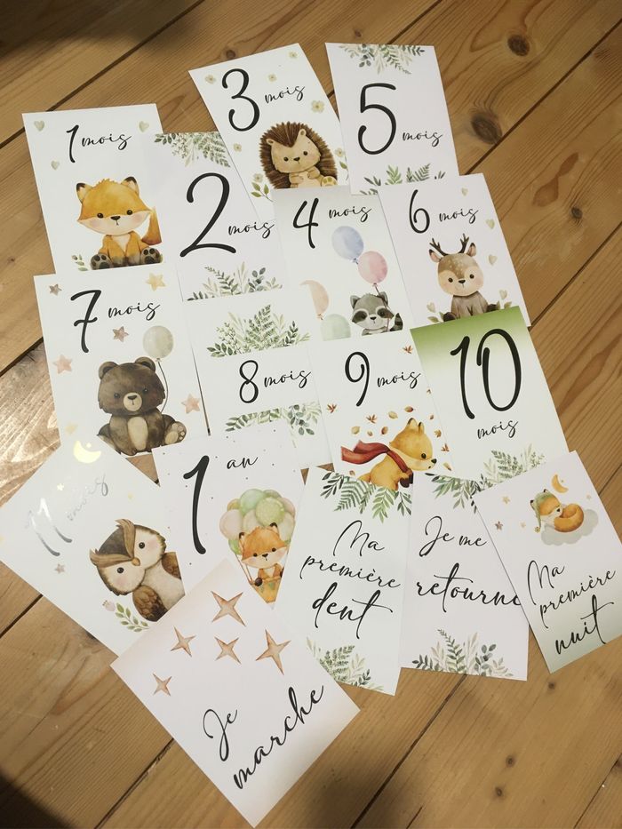 Cartes étapes Animaux de la forêt