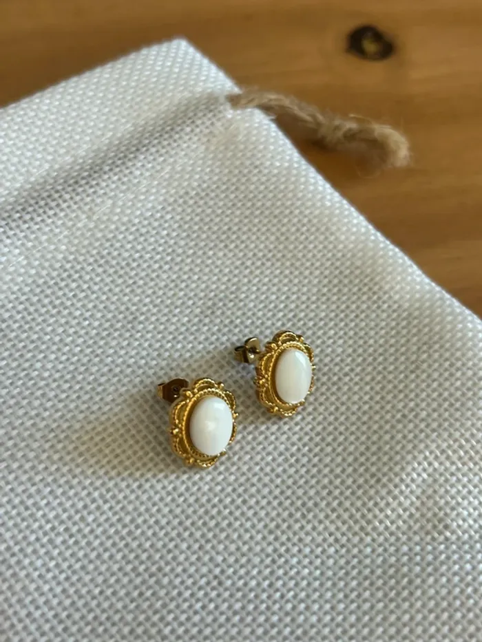 Boucle d’oreille vintage en acier inoxydable - photo numéro 3